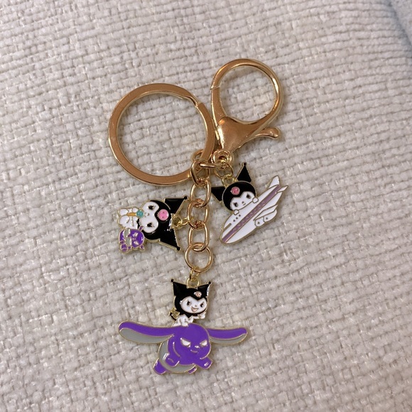 Sanrio inspired Kuromi Keychain Purse Charm New without tags - Picture 3 of 3